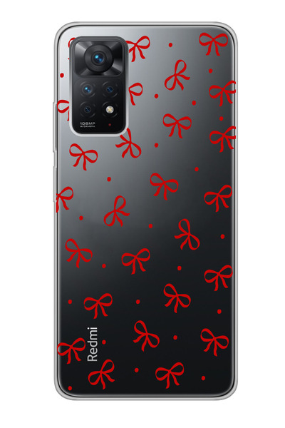 moonset Xiaomi Redmi Note 11 Pro/Note 12 Pro 4G Uyumlu Kurdele Tasarımlı Bask...