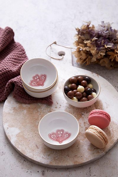 Kütahya Porselen Multi 8 cm Bowl Set Chirpy - 4 Piece Bone
