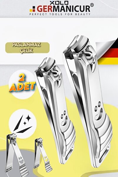 xolo Gülen Surat 2li Set Tırnak Makası El ve Ayak Paslanmaz Çelik Çıt Çıt Makası