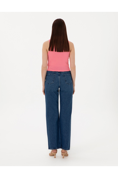 Pierre Cardin Mavi High Waist Flare Fit Jean Pantolon 50307818-VR036