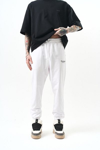 Respire Ανδρική φόρμα Jogger με στάμπα Breathe Of Life: Six White