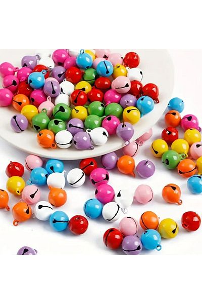 OZN AKSESUAR Mixed Color Handle Bell, Bell, Leash Bell, Amigurumi Bell 14 mm (20 Pieces)