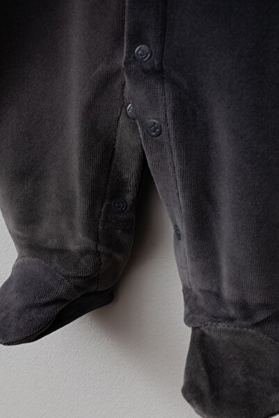 Bebitof Cute Brother Bears Patterned Cotton Baby Velvet Jumpsuit