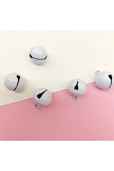 OZN AKSESUAR White Color Handles Bells, Bells, Leashes and Amigurumi Hardness 14 mm (20 Pieces)