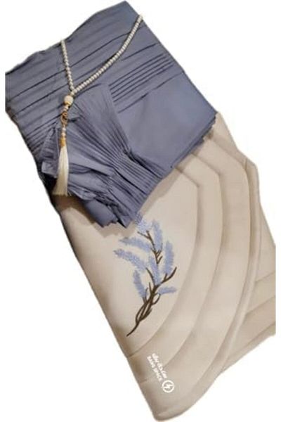 A.C.N Gift Prayer Set (Islamic Foam Rug + Isdal Shawl + Rosary) (Purple)