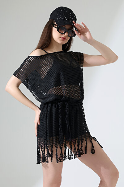 Esberin Tasseled Mesh Pareo