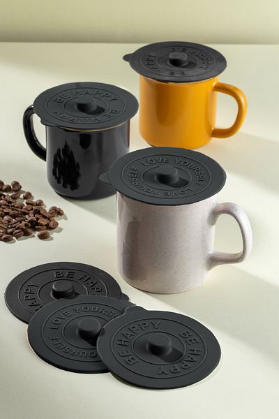 Vienev 6 Pieces Silicone Heat Protector Cup Cover Anthracite