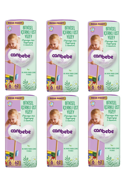 Canbebe Bebek Bezi 6 Numara 372'li