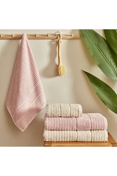 Karaca Home Elna Set Prosoape 4 Piese Bej Pudra
