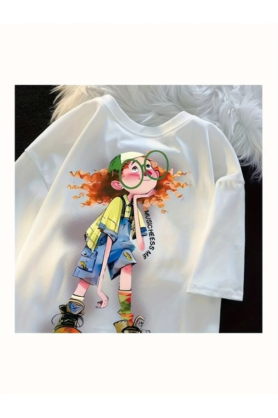 AZIZI TEKSTIL Μπλουζάκι με γραφικό τύπωμα Adventure, 100% κοντομάνικο μπλουζά...