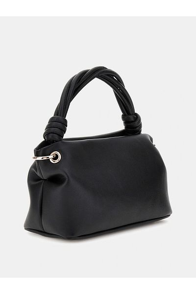 Guess Geantă de mână neagră pentru femei Sansa cu mâner superior Hwng8476110-bla