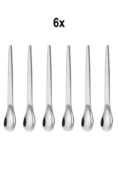Chavin 6 Pieces Steel 12.5 cm Silver Color Teaspoon Mt162By-6