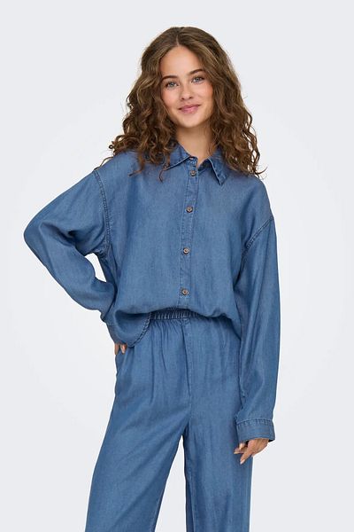 ONLY Cămașă cu mânecă lungă oversize Onlcharis pentru femei 15337928 Albastru închis