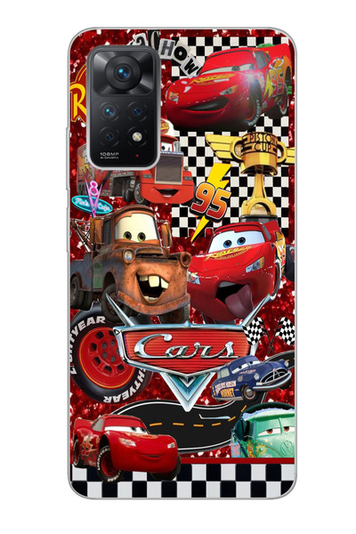 moonset Xiaomi Redmi Note 11 Pro/Note 12 Pro 4G Uyumlu Arabalar Kolaj Tasarım...