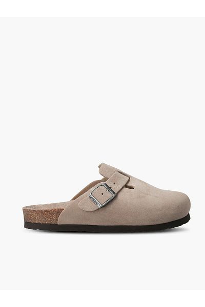 Genuins Ανδρικές παντόφλες RIVA 105495 Genuins VELOUR Taupe