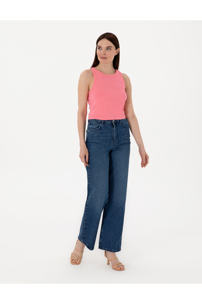 Pierre Cardin Mavi High Waist Flare Fit Jean Pantolon 50307818-VR036