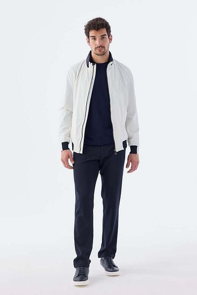 Jakamen Λευκό Comfort Fit με κουκούλα Άνετο εποχιακό αθλητικό παλτό
