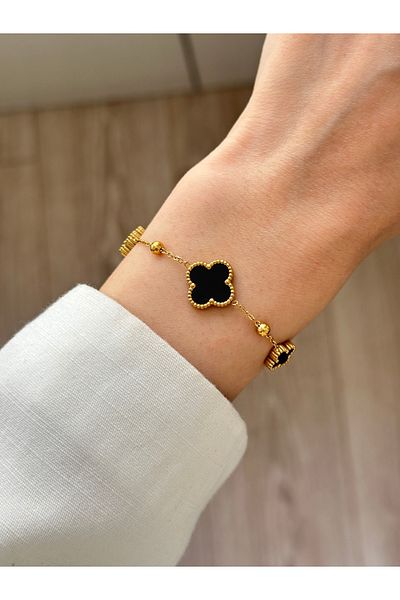 YOUES JEWELRY 316l الصلب الأسود سوار للنساء الرجال للجنسين سوار الذهب سوار مزدوج الوجهين