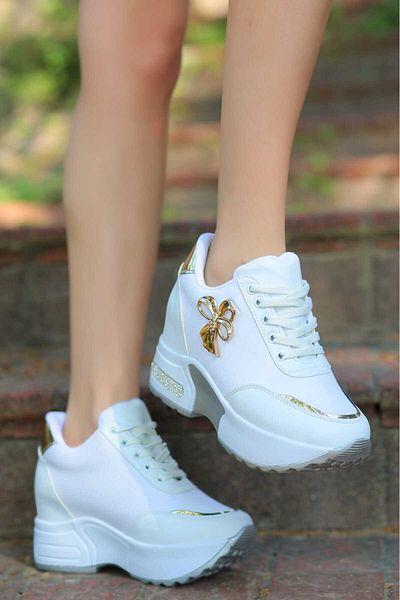 LEYDİ SHOES Nisa White Stone Sports