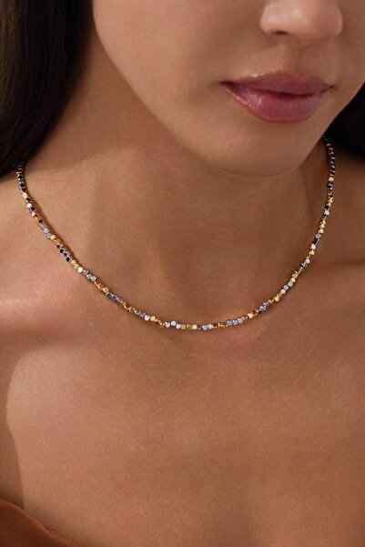 EG Jewels Atelier Minimal Gold Silver Işıltılı Kolye