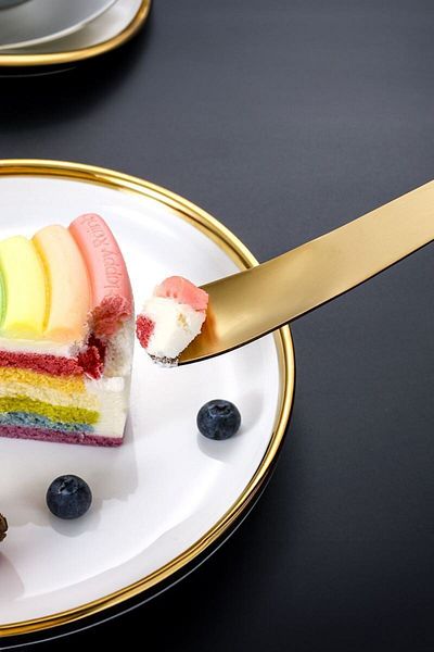 Chavin 12 Pcs Steel Gold 17,5 cm Dessert and Ice Cream Spoon Mt160Sr-12