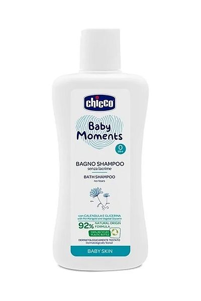 Chicco شامبو بيبي مومنتس الطبيعي للشعر والجسم 200 مل