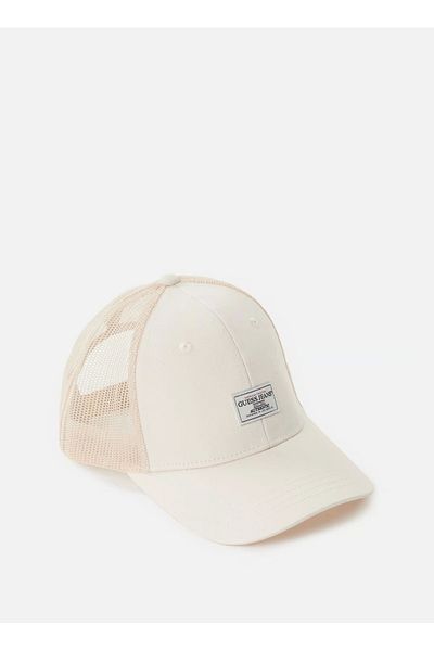 Guess Jeans Gj Vintage Trucker Men's Cream Hat M5Gz05Wf8V1-G053
