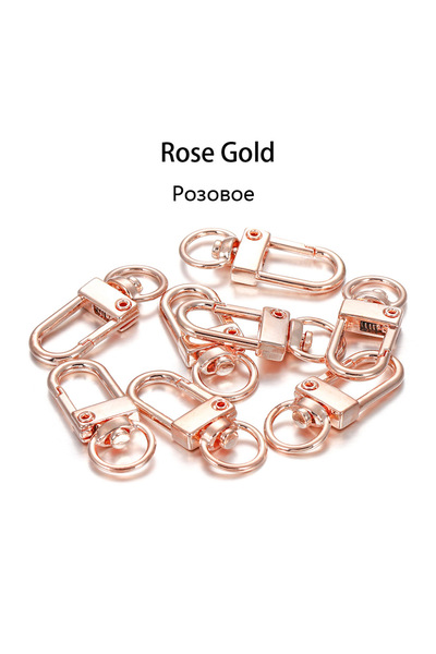 Choice مشبك كلب دوار من الذهب الوردي، مقاس 12 × 33 مم، مشبك جراد البحر معدني ...