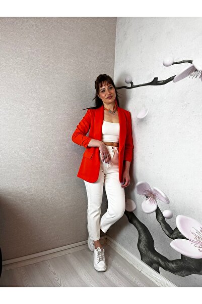 Sisters By Beyaz İnci Turuncu Blazer Ceket
