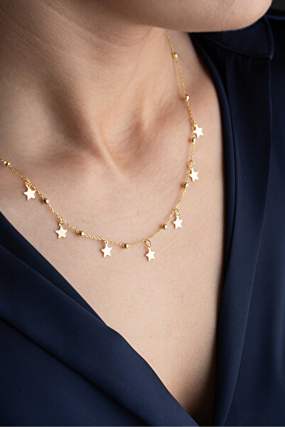 Silvano Jewelry 925 Ayar Gümüş Yıldızlı Şans Kolye