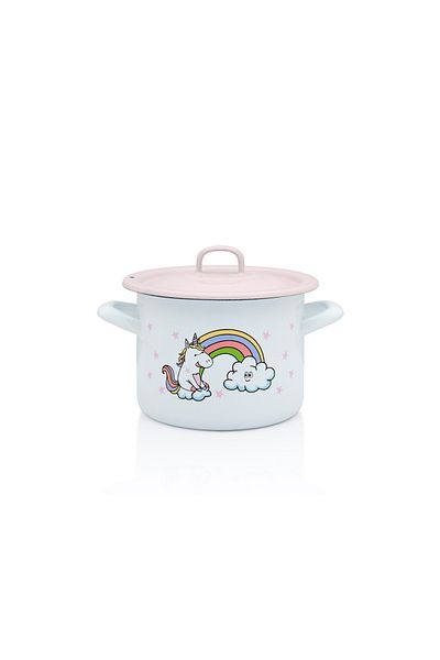 Metalac 1.5l pot with lid Unicorn Metalac, enamel, 14cm, 1.5l