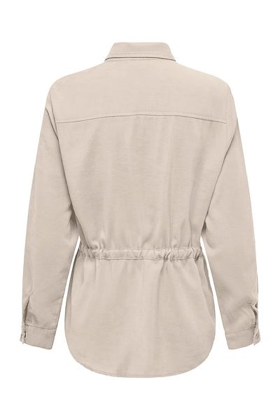 ONLY Beige Slim Jacket - Women's Sleeve Detail, Waist Tied on Them Model 15310852