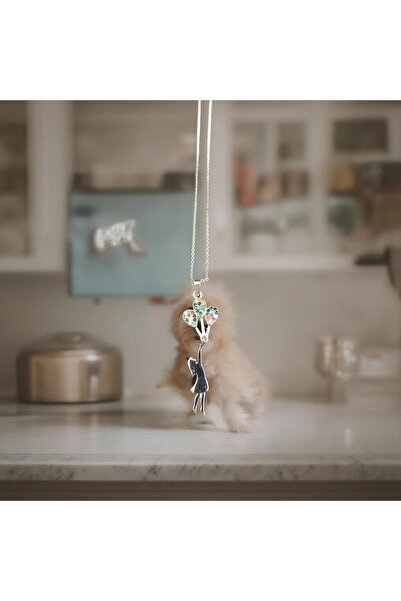 staınless steel مطاردة الأحلام قلادة فتاة بالون فضية اللون