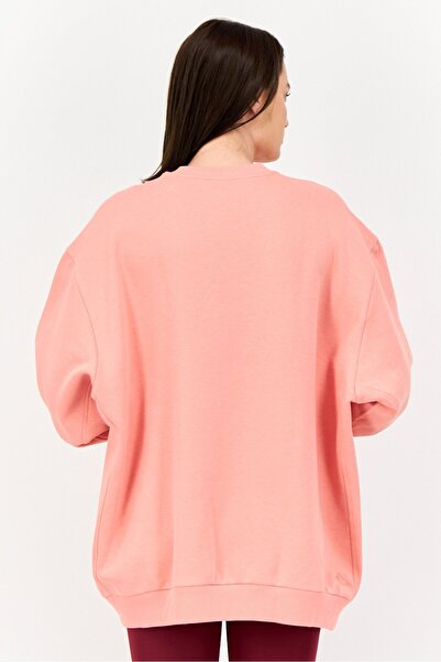 adidas Women Sportswear Fit Long Sleeves Outdoor Sweatshirt, Old Rose