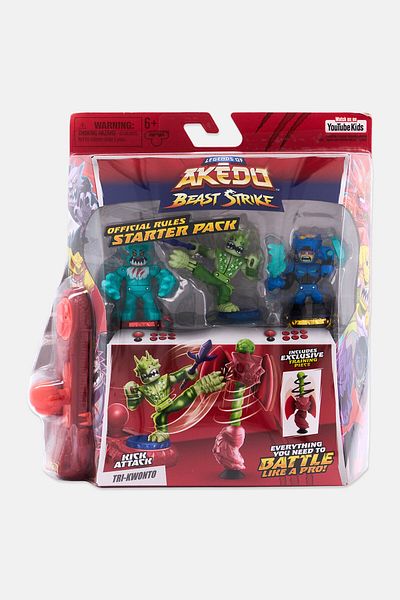 Akedo Beast Strike Starter Pack With Exclusive Joystick Controller, Multi Color