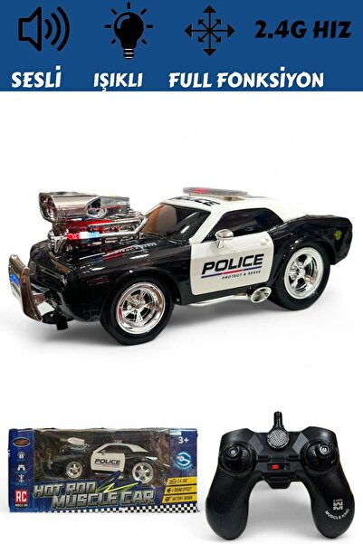 LRS STORE Uzaktan Kumandalı Full Fonksiyon Şarjlı Polis Arabası Işıklı Sirenl...