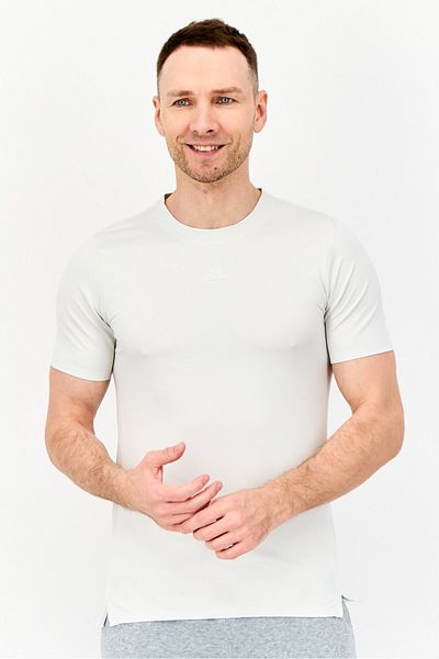 adidas Men Sportswear Fit Short Sleeves Training T-Shirt, Grey