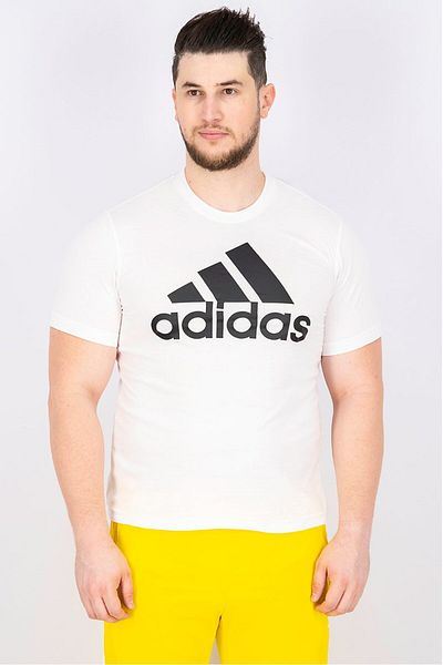 adidas Men Sportswear Fit Short Sleeve Training T-shirt, White And Black