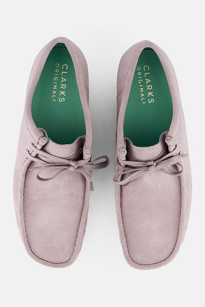 CLARKS Men Wallabee Lace Up Casual Shoes, Grey
