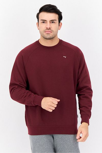 Puma Men Sportswear Fit Long Sleeves Outdoor Sweatshirt, Maroon