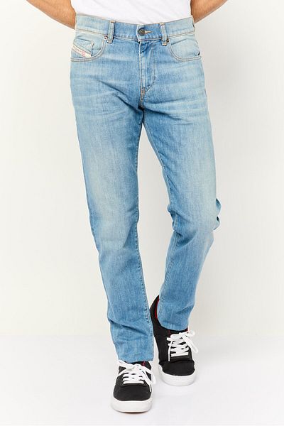 Diesel بنطلون جينز رجالي 2019 D-Strukt Slim Fit قابل للتمدد، أزرق