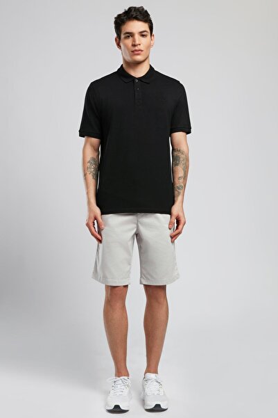 Lee Cooper Twins Erkek %100 Pamuk Polo Yaka T-Shirt Siyah