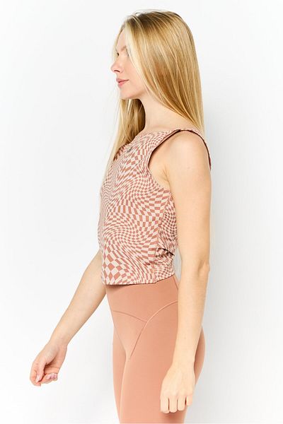 adidas Women Sportswear Fit Sleeveless Yoga Tank Top, Tan/Brown