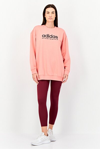 adidas Women Sportswear Fit Long Sleeves Outdoor Sweatshirt, Old Rose