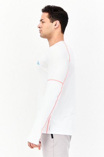 adidas Men Sportswear Fit Long Sleeve Training T-Shirt, White