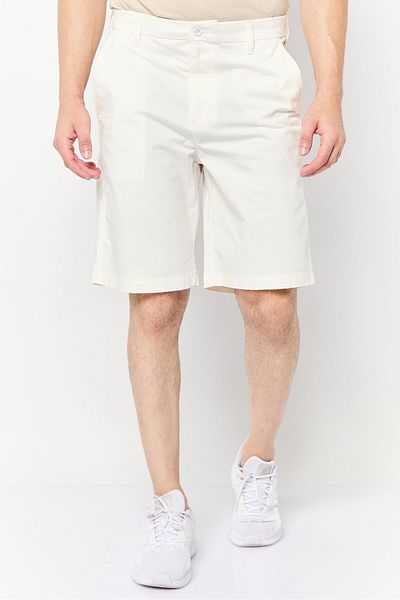 Dockers Men Solid Chino Shorts, Off White