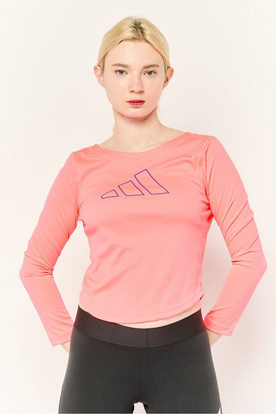adidas Women Sportswear Fit Long Sleeve Outdoor Top, Coral