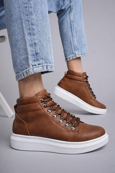 FASHIONLINE SLW206 Ottawa Lace-up Δερμάτινα Ανδρικά Αθλητικά Μποτάκια BT Tan