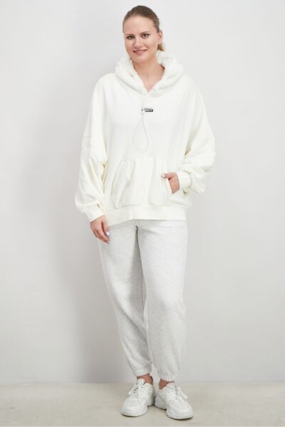 adidas Women Sportswear Fit Long Sleeves Sweatshirt, Off White