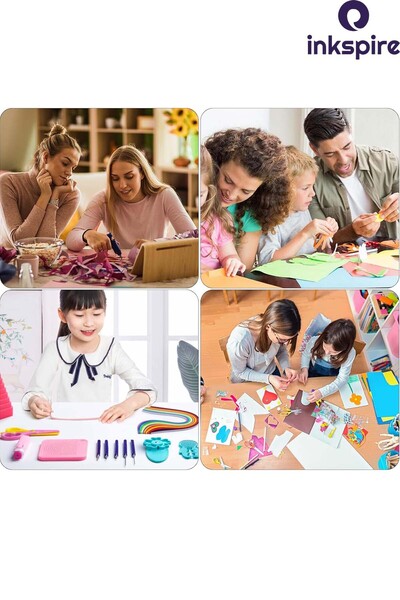 inkspire Quilling Set 10 mm 50 cm 1 Pack Filigree Colored Paper Fold Curling Thick Quling Set Kuiling